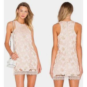Lovers + Friends Caspian Lace Shift In Papaya Short Casual Dress Size Small